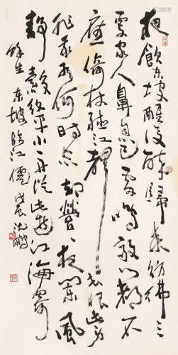 沈鹏(b.1931) 书法 水墨 纸本立轴