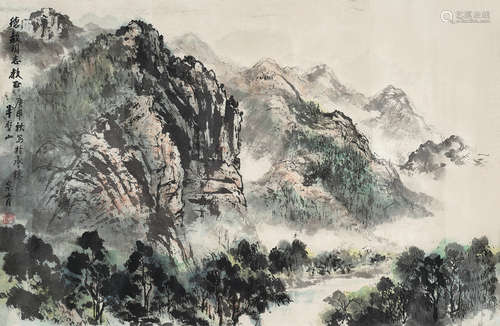 陶宗育（b.1919） 承德半壁山 镜心 设色纸本