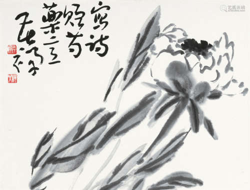 李苦禅（1899～1983） 芍药 镜心 水墨纸本