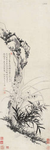 马守贞（1548～1604） 兰竹清逸 立轴 水墨纸本