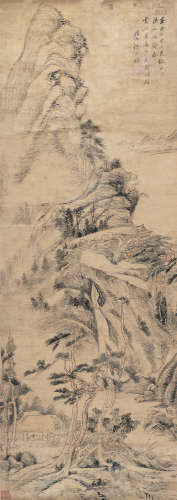 杨文骢（1596～1646） 溪山雨霁图 立轴 设色纸本