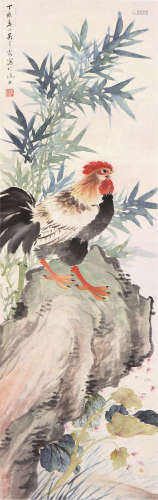 吴青霞(1910-2008) 大吉图 设色 纸本立轴