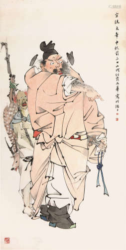 任霞(1870-1920) 钟馗 设色 纸本立轴