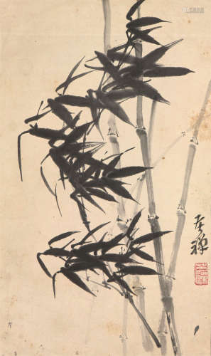 李苦禅(1899-1983) 墨竹 水墨 纸本立轴