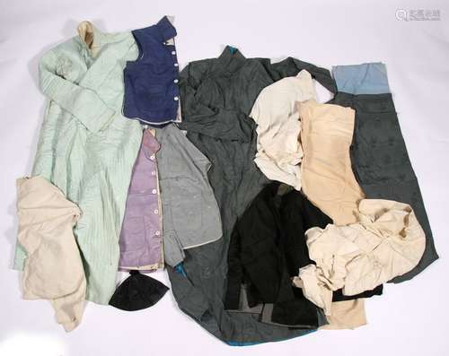 A quantity of 19th century and later Chinese clothing, to include jackets and a hat.