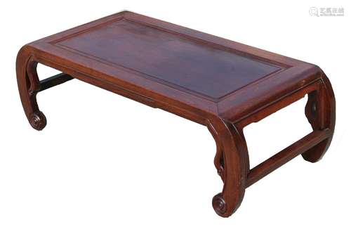 A late 19th / early 20th century Chinese hardwood Kang table, 95cm (37.5ins) wide. Condition