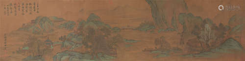 文徵明(1470-1559) 三月江南 水墨 绢本镜片