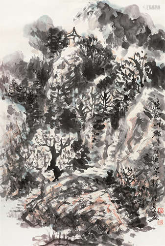 赵振川（b.1944） 陕南山乡 镜心 设色纸本