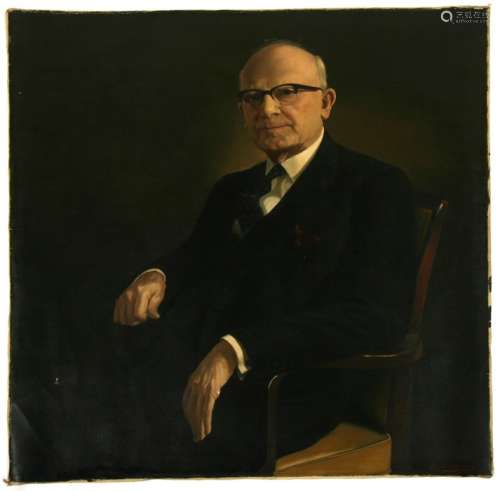 Anna Zinkeisen (1901-1978) - Portrait of J K Michie - signed lower right, oil on canvas, unframed