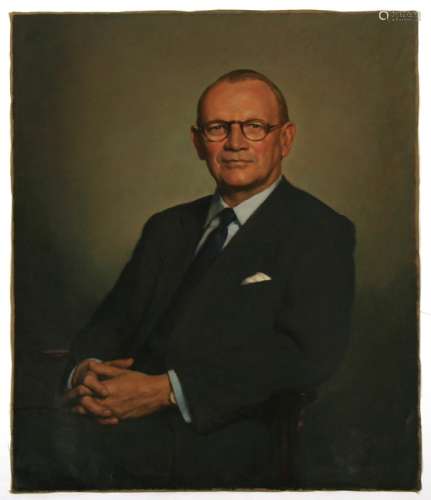 Edward Irvine Halliday (1902-1984) - Portrait of Lord Alpington - signed & dated 1975 lower right,