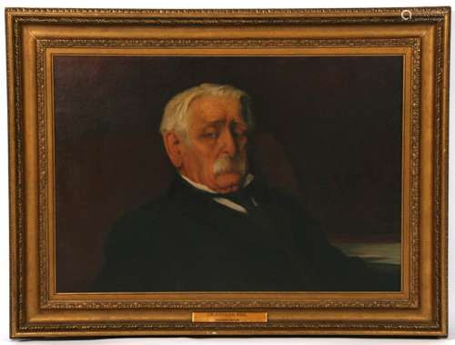 Early 20th century School - Portrait of J R Boyson - oil on canvas, framed, 71 by 49cms (28 by 19.