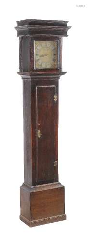 A stained oak longcase clock, 18th century and later