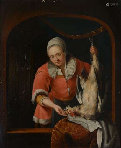 Manner of Gerard Dou (early 19th century)The chicken seller