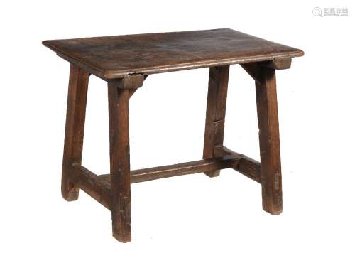 A Spanish walnut low table, late 17th/ early 18th century