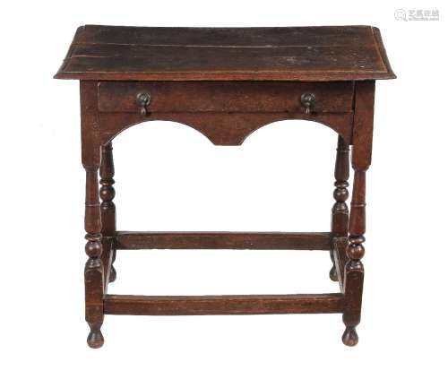 A William and Mary oak side table, circa 1690