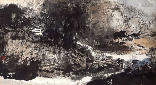 杨善深（1913～2004） 山居图 镜框 设色纸本