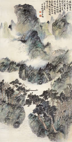 胡佩衡（1892～1962） 1936年作 山林奇景 镜心 设色纸本