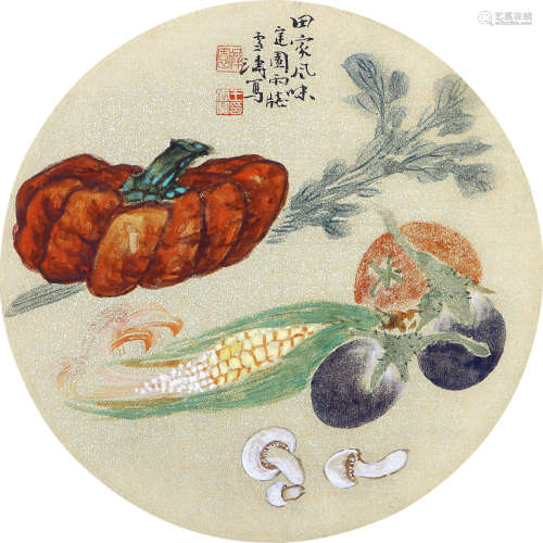 王雪涛（1903～1982） 田家风味 镜框 设色纸本