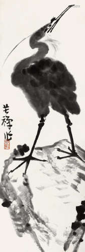 李苦禅（1899～1983） 仰望 立轴 水墨纸本