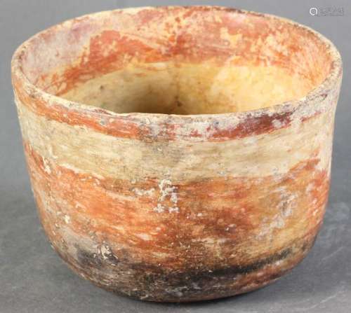 Pre Columbian White and Red Bowl