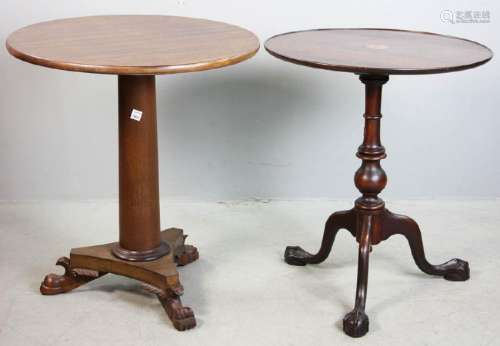 Two 19th century Tilt Top Tables