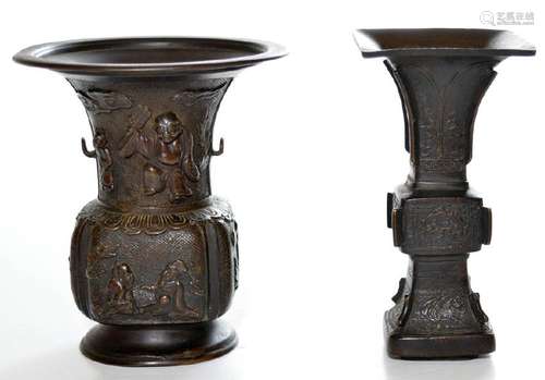 Two Chinese Bronze Vases