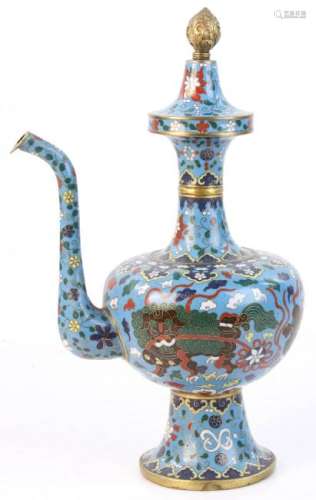 Chinese Footed Cloisonne Teapot