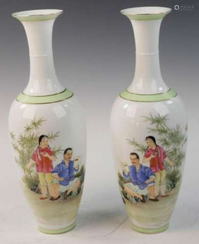 Pair of Chinese Eggshell Porcelain Vases