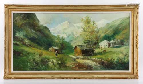 Chiaburt, Swiss Alps, Oil on Canvas