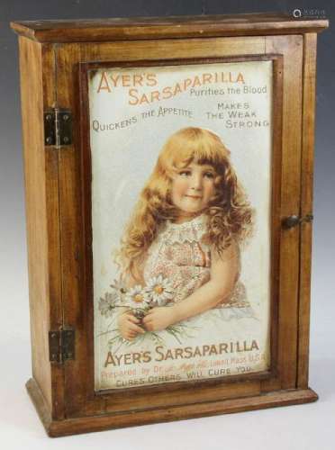 Ayers Sarsaparilla Pine Cabinet