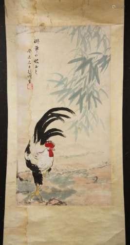 Chinese Scroll of Rooster