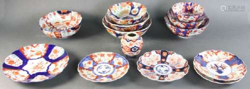 19/20thC Japanese Imari Porcelain Group