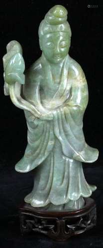 19thC Chinese Carved Jadeite Figure