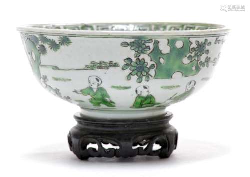 Chinese Green-Enameled Bowl