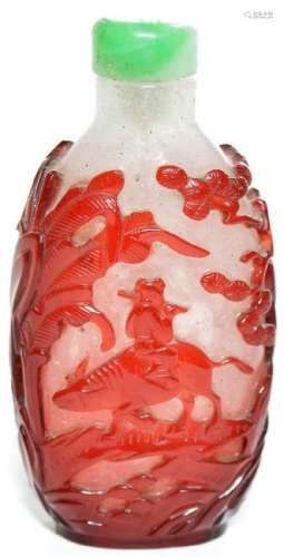 A Chinese Imperial Peking Glass Snuff Bottle