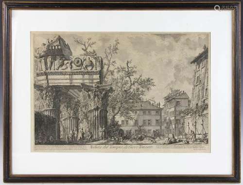 Piranesi Veduta del Tempio de Giove Tonante