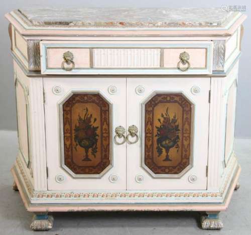 Antique Neoclassical Painted Cabinet