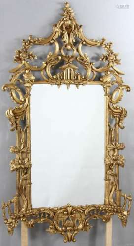 Chippendale-style Giltwood Mirror