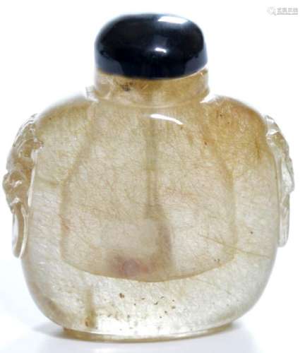 A Fine Chinese Hair-Crystal Snuff Bottle