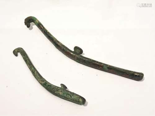 Pair of Bronze Belt Hooks