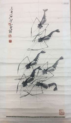 Chinese Painting On Paper Signed Qi BaiShi