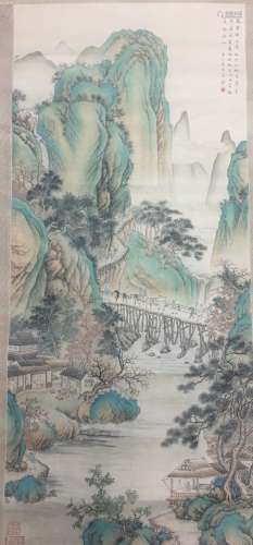 Chinese Painting On Paper Signed Dong Bang Da