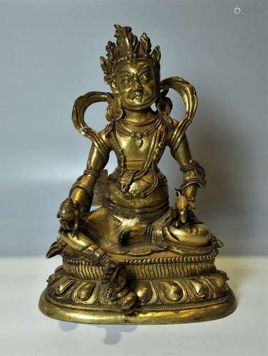 Gilt Bronze Figure of Jumbhala