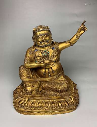 Gilt Bronze Figure of Mahasiddha Virupa