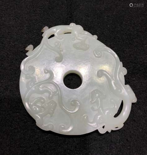 White Jade Dragon Disk