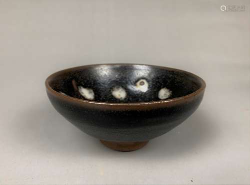 Jian Ware  Porcelain Bowl Wit White Spot