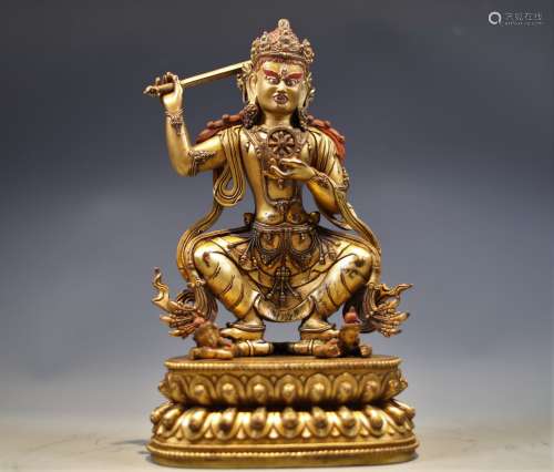 Gilt Bronze Figure of Mahakala