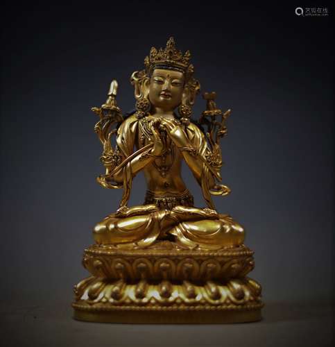 Gilt Bronze Figure of Tara