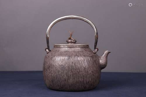 Japanese Silver Tea Pot with Mark