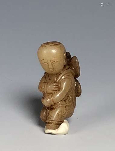 Carved Jade Figure of Boy